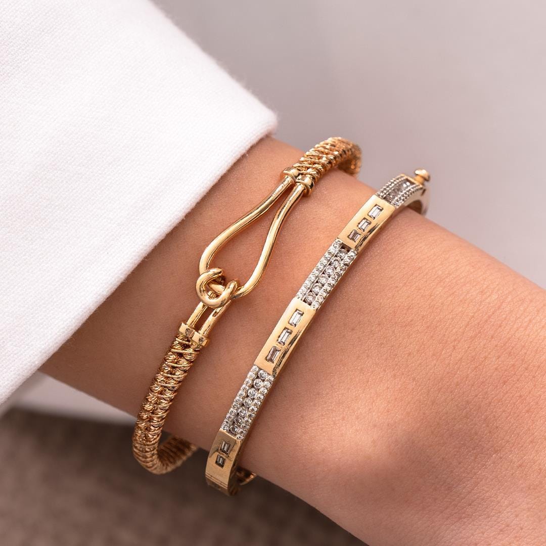 Rose Lades 14 Carat Gold Cuff Bracelet