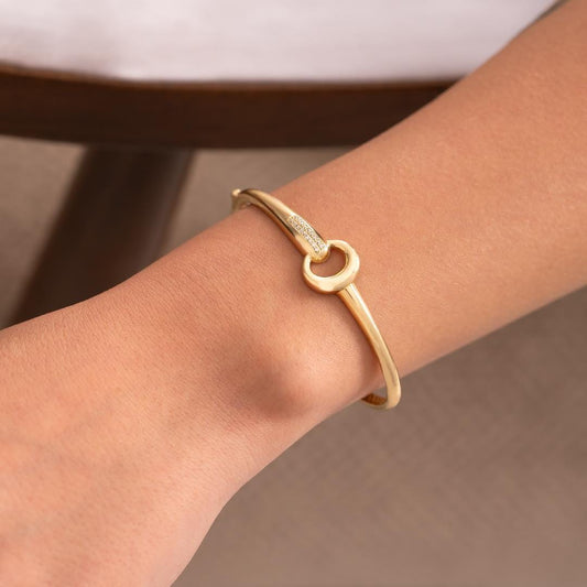 14 Carat Gold Cuff Bracelet Crescent Model
