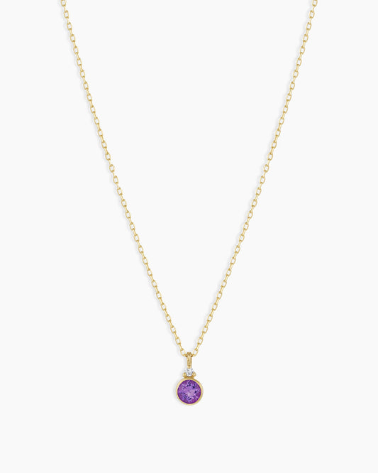 14k Gold Birthstone Necklace