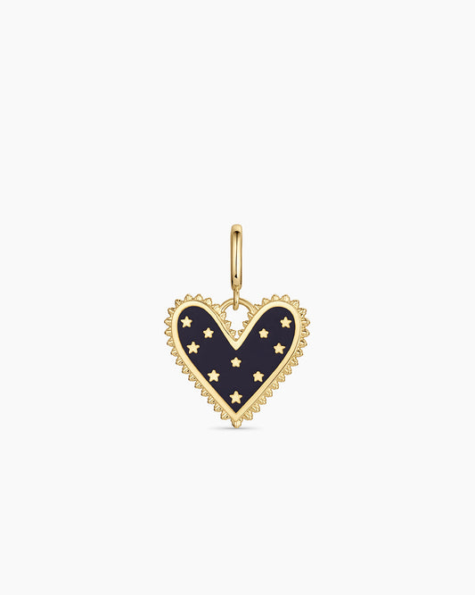 Vintage Heart Star Parker Charm