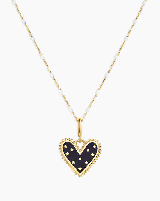 Vintage Heart Star Charm Necklace