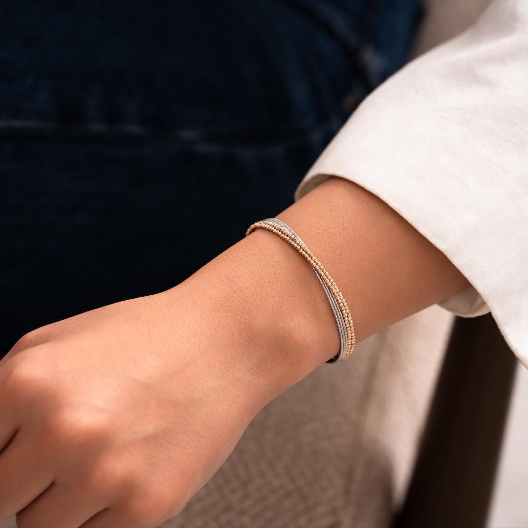 14k White Rose Gold Dorica Cuff Bracelet