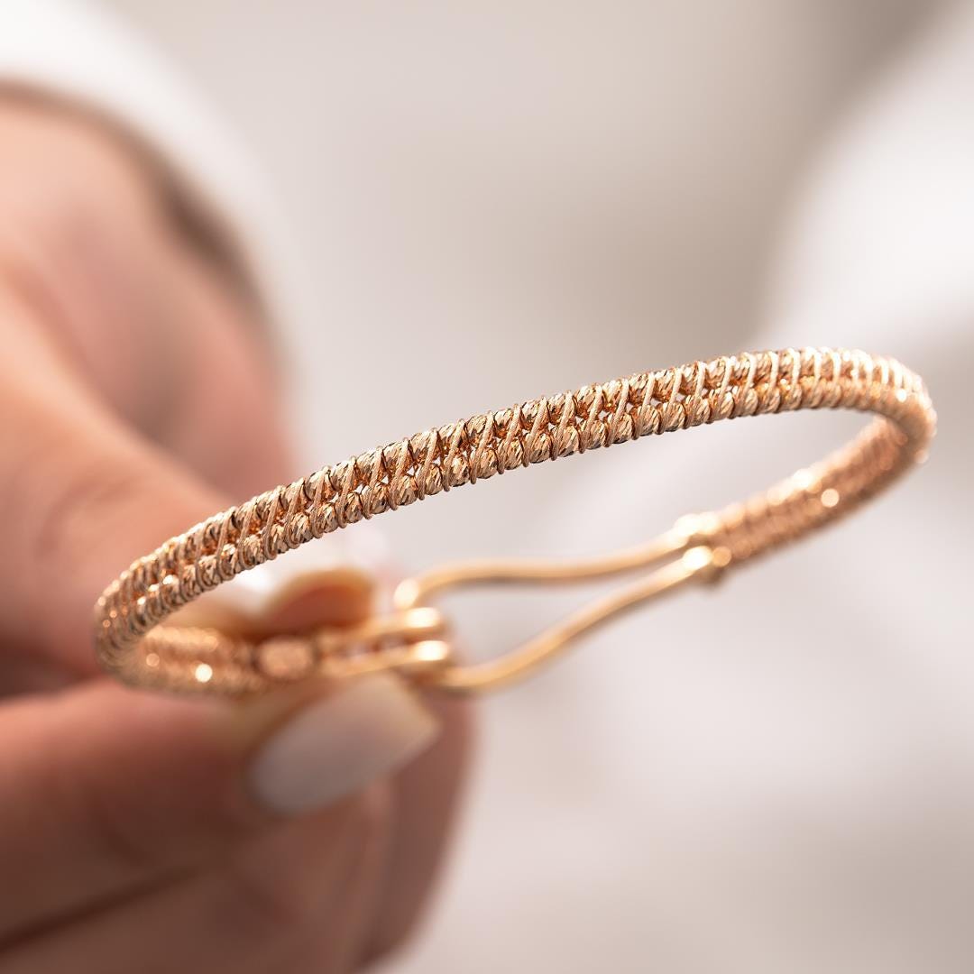 Rose Lades 14 Carat Gold Cuff Bracelet