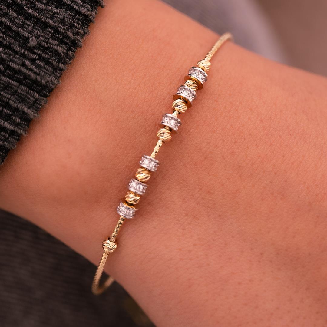 14 Carat Gold Design Dorika Cuff Bracelet