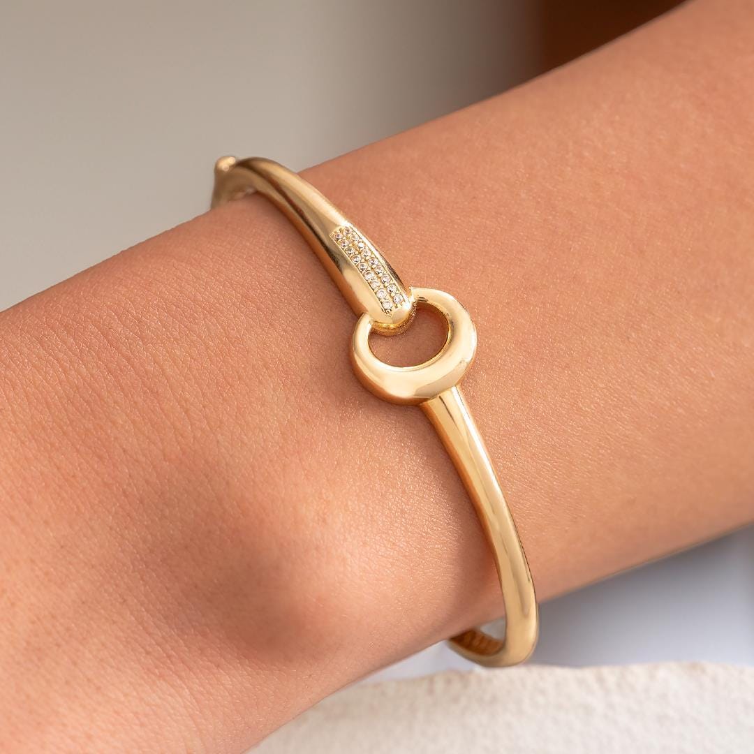 14 Carat Gold Cuff Bracelet Crescent Model