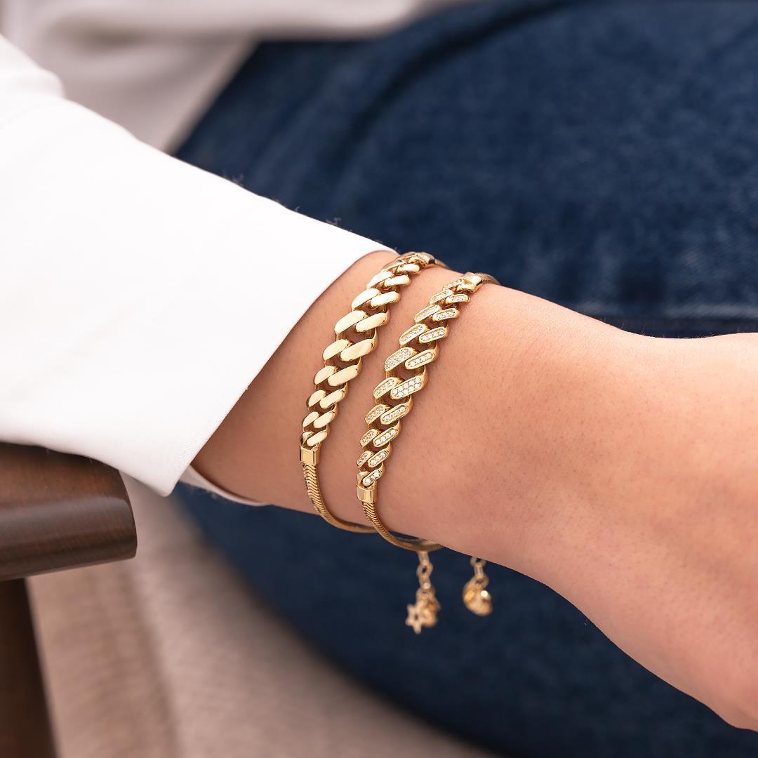 Gurmet Herringbone Bracelet 14 Carat Gold