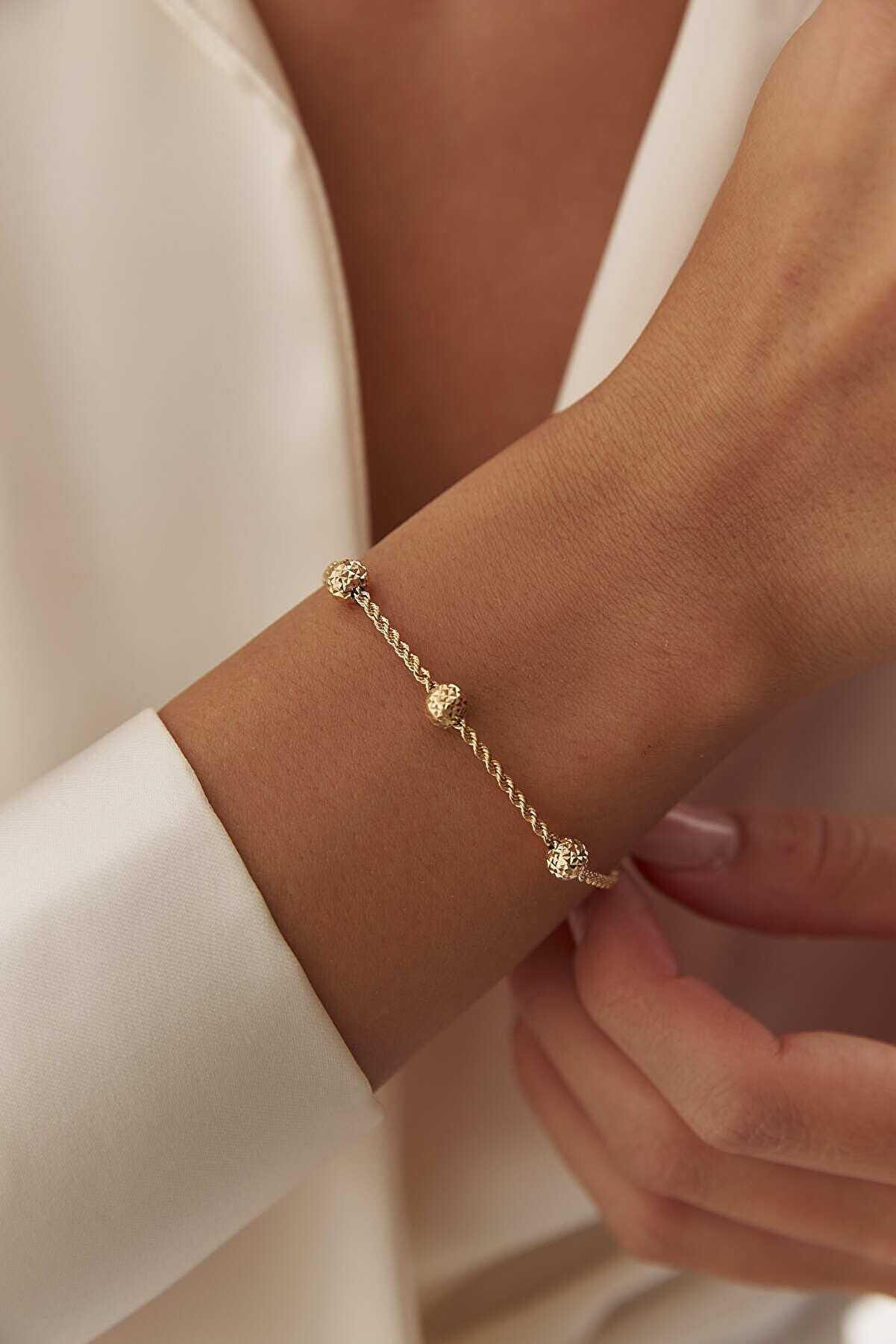 14k Gold Bulk Rope Bracelet