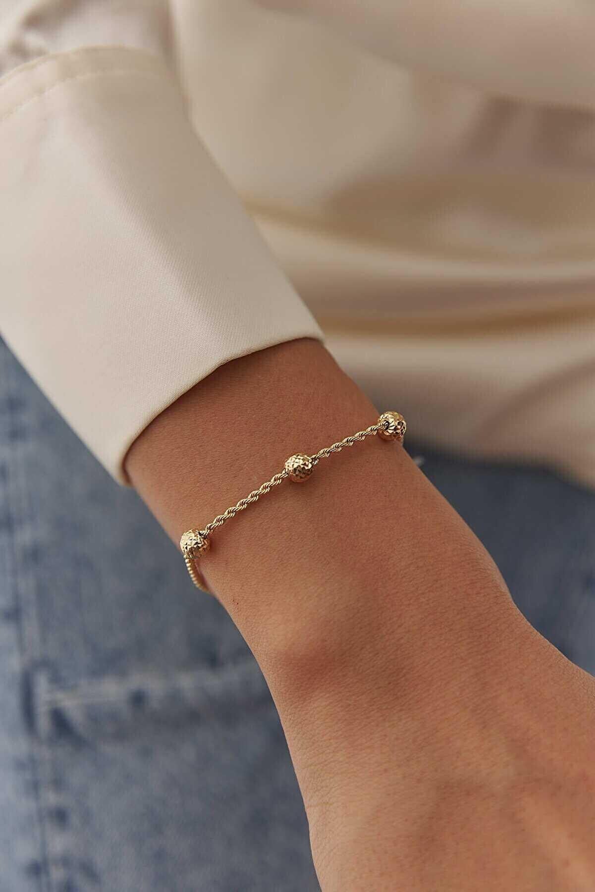 14k Gold Bulk Rope Bracelet