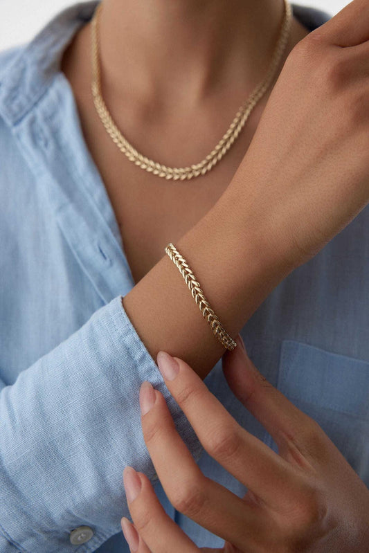 14k Gold Virgo Bracelet - Chain Bracelet - Everyday Bracelet - Minimalist Chain Bracelet - Gift For Her