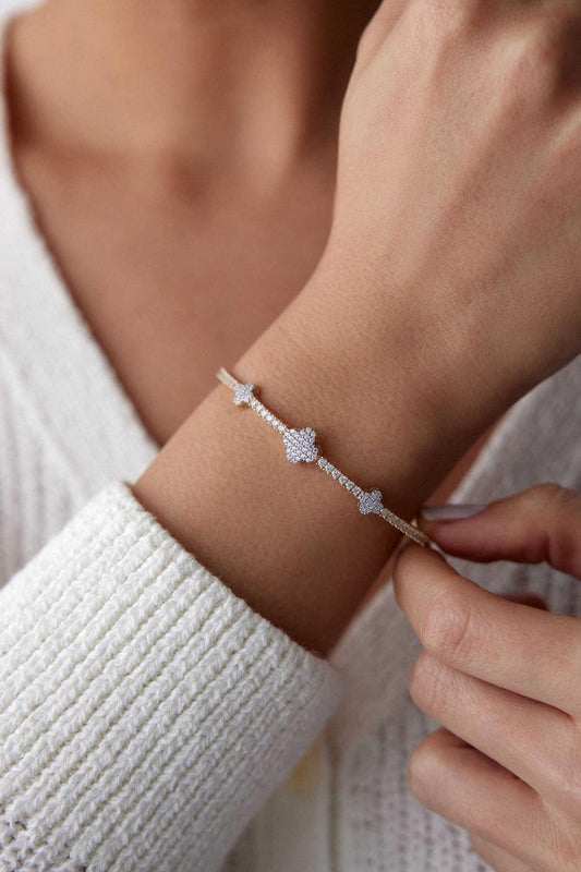 14k Gold Waterway Bracelet: Italian Chain, Minimalist Style