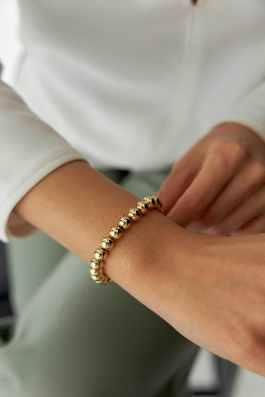 14k Gold Ball Chain Bracelet: Modern Minimalist Jewelry
