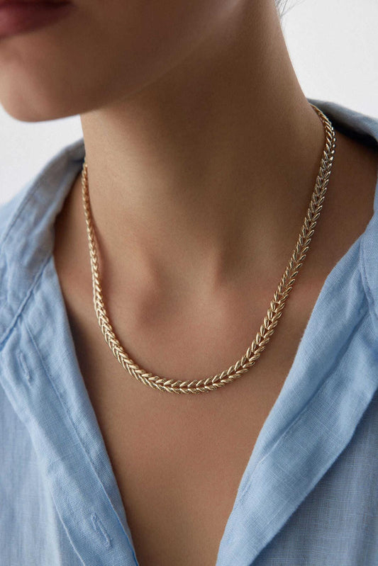 14k Gold Virgo Necklace