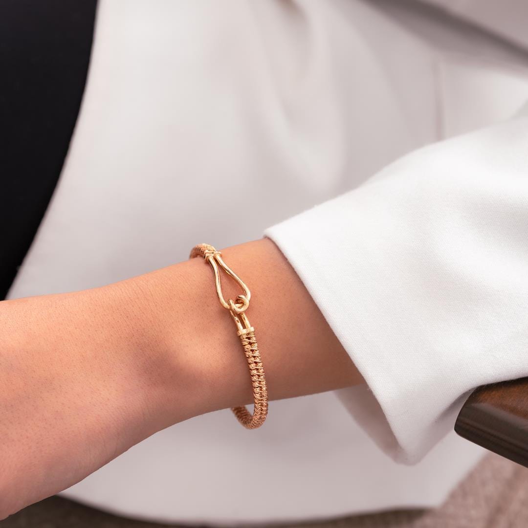 Rose Lades 14 Carat Gold Cuff Bracelet