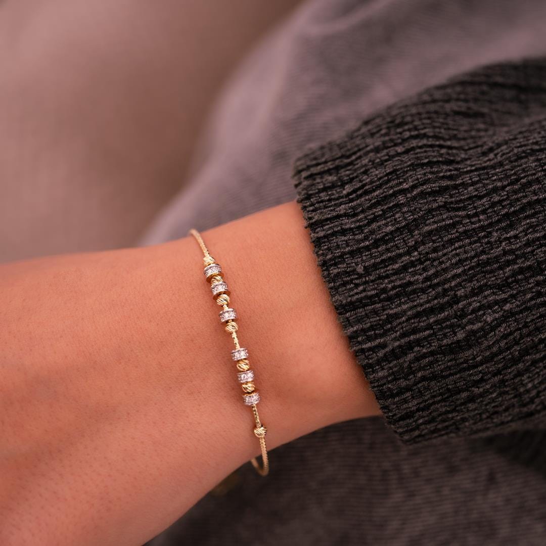 14 Carat Gold Design Dorika Cuff Bracelet