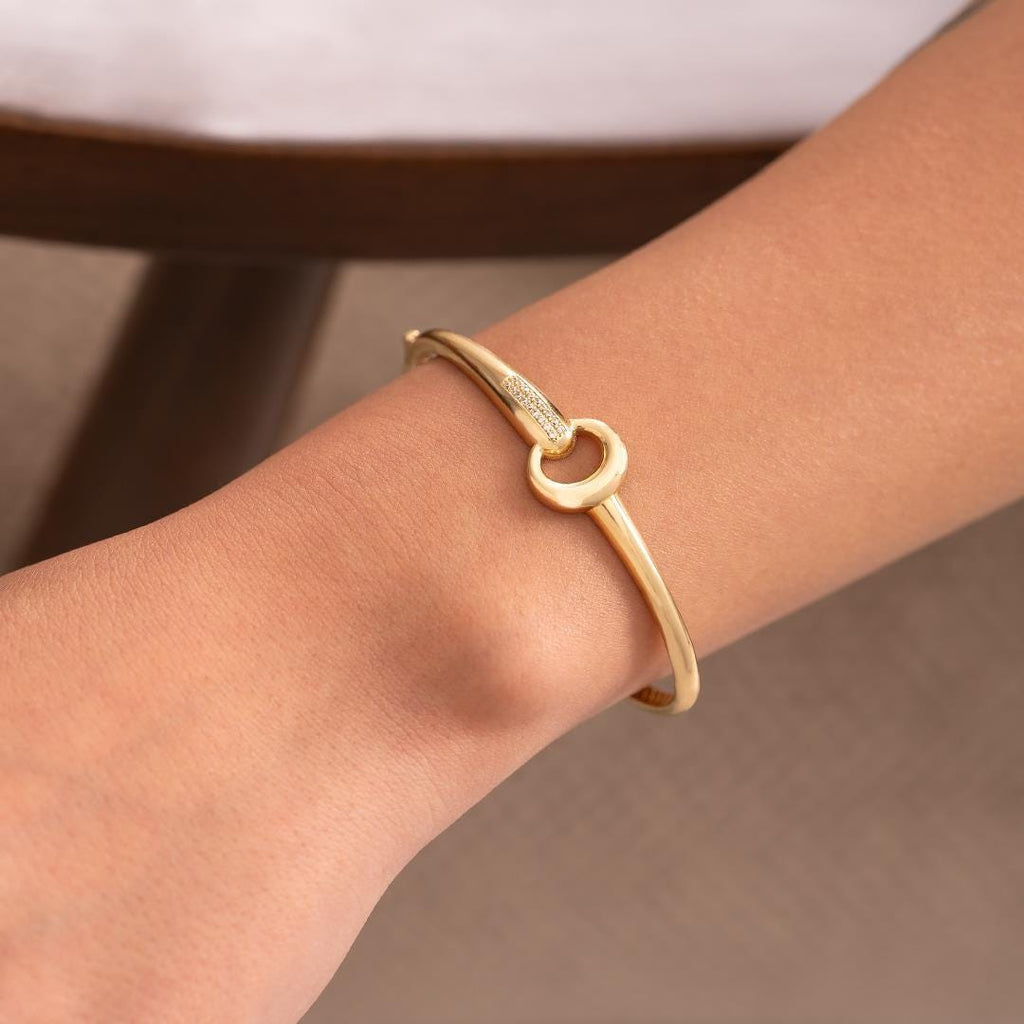 14 Carat Gold Cuff Bracelet Crescent Model