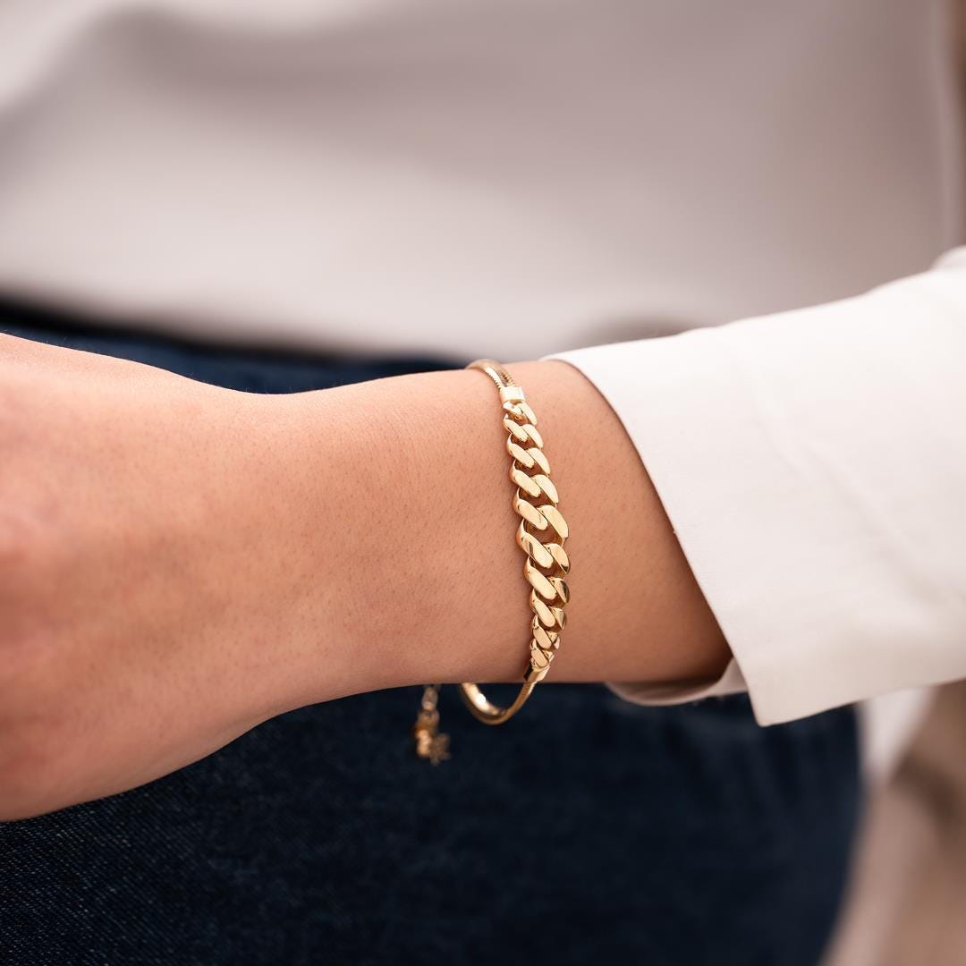 Gurmet Herringbone Bracelet 14 Carat Gold