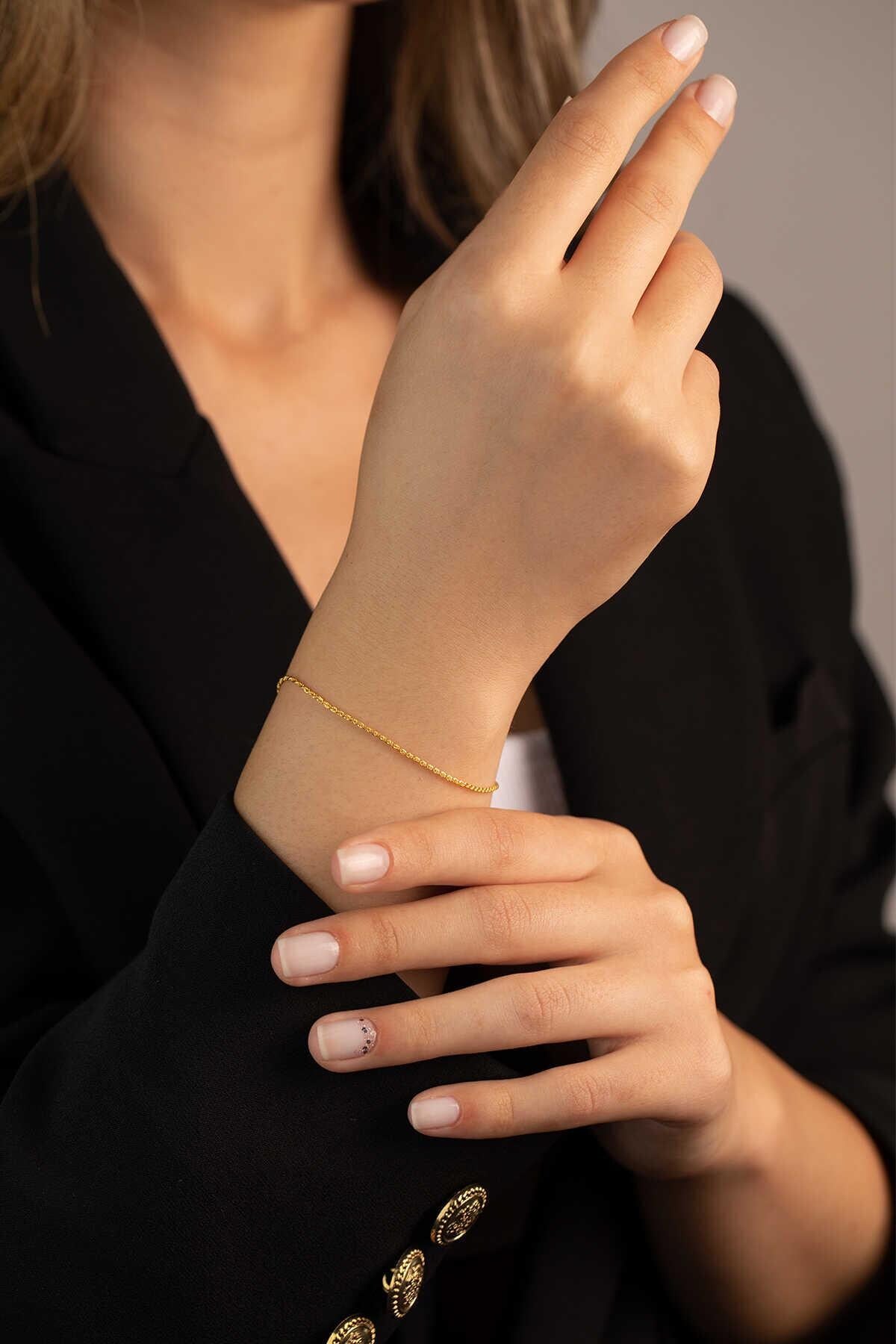 14k Gold Thin Rope Bracelet