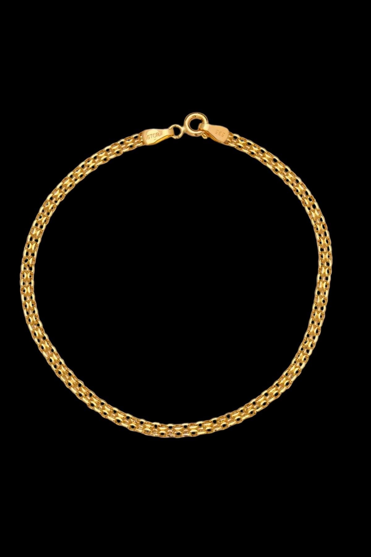 14k Gold Bismark Link Bracelet - Minimalist Fine Jewelry